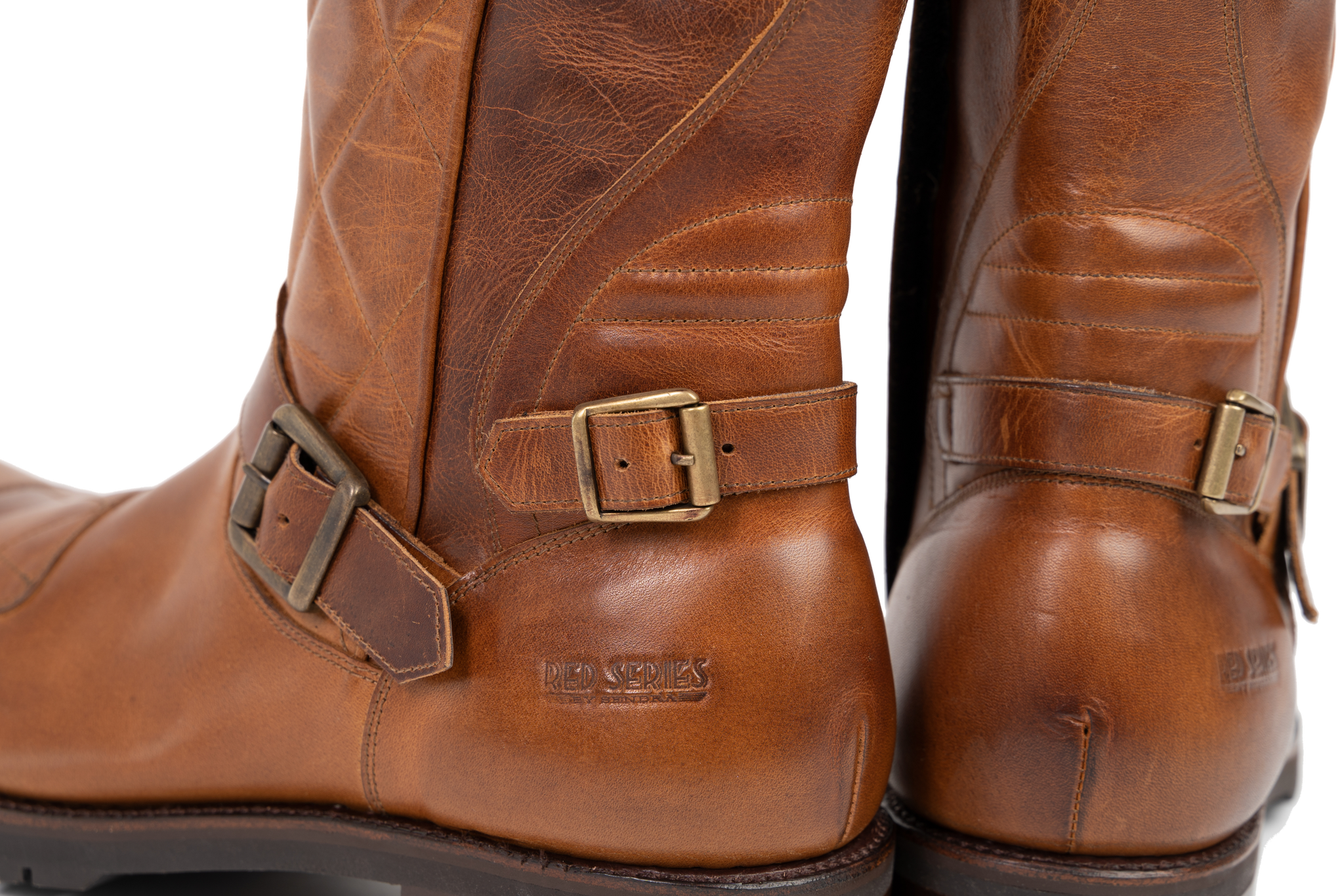 Waterproof leather top motorcycle boots